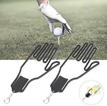 2-Pack Glove Supports - Black Plastic Frame to Prevent Deformation - For Golf & Outdoor Gloves