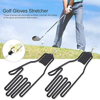 2-Pack Glove Supports - Black Plastic Frame to Prevent Deformation - For Golf & Outdoor Gloves