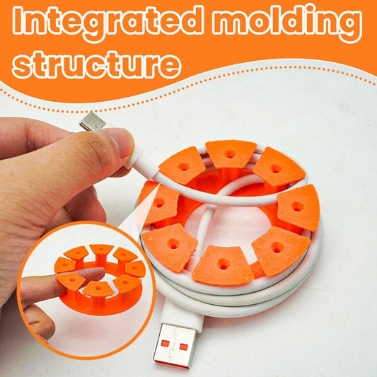Cable Holder Set | Cable Organizer | Travel Cable Organizer â 4-pack â Cable Organizer for USB Charging Cable, HDMI Cable, Power Cord, Audio Cable & Mouse Cable â Orange.