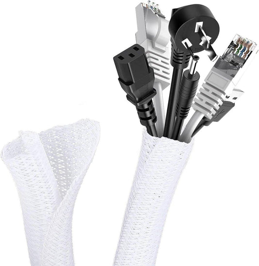 Cable Tray - Self-closing cable tray - Suitable for 13-22mm sheathed cables - Conceals cables, cut to size - Suitable for cable protection in TV cables, offices, homes, cars, etc. - 3 pieces - 2M each (white).