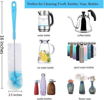 Cup Cleaning Brushes - Pack of 8 - Scratch-resistant - For all cup surfaces - Baby bottle brush - Blue.