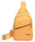 Unisex Shoulder Bag - 5 Storage Pockets & Cable Grommet - Women's Crossbody Bag - Men's Crossbody Bag - Crossbody Bags - Sling Bag - Adjustable Carrying Style (Cross/Shoulder/Chest) - Yellow