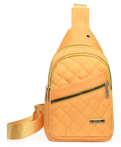 Unisex Shoulder Bag - 5 Storage Pockets & Cable Grommet - Women's Crossbody Bag - Men's Crossbody Bag - Crossbody Bags - Sling Bag - Adjustable Carrying Style (Cross/Shoulder/Chest) - Yellow