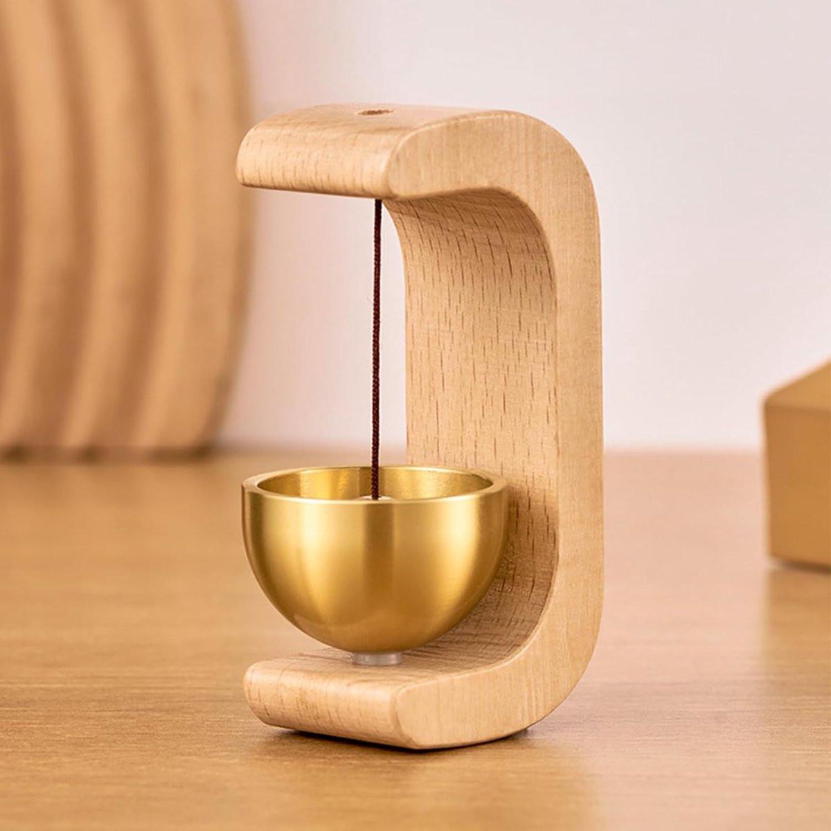 Wind Chime - Magnetic Wind Chime - Wooden Doorbell - Wooden Shop Bell - For Opening Doors (Light Brown).