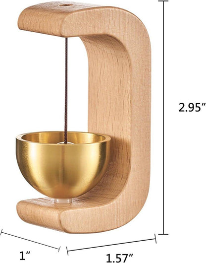 Wind Chime - Magnetic Wind Chime - Wooden Doorbell - Wooden Shop Bell - For Opening Doors (Light Brown).
