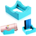 Vinyl Sticker Applicator for Cups - Silicone Cup Holder with Felt Edge Scraper - Silicone Cup Holder - Insulated Mug Holder - Non-Slip Glass Cup Holder - One-Handed Sticking for Mugs & Bottles - DIY Accessory - Vegetable