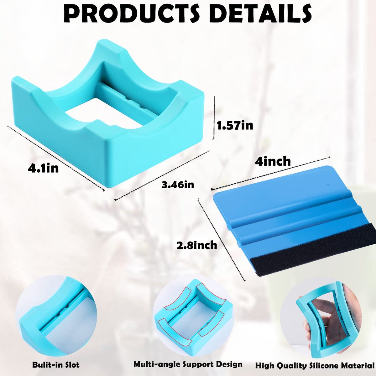 Vinyl Sticker Applicator for Cups - Silicone Cup Holder with Felt Edge Scraper - Silicone Cup Holder - Insulated Mug Holder - Non-Slip Glass Cup Holder - One-Handed Sticking for Mugs & Bottles - DIY Accessory - Vegetable