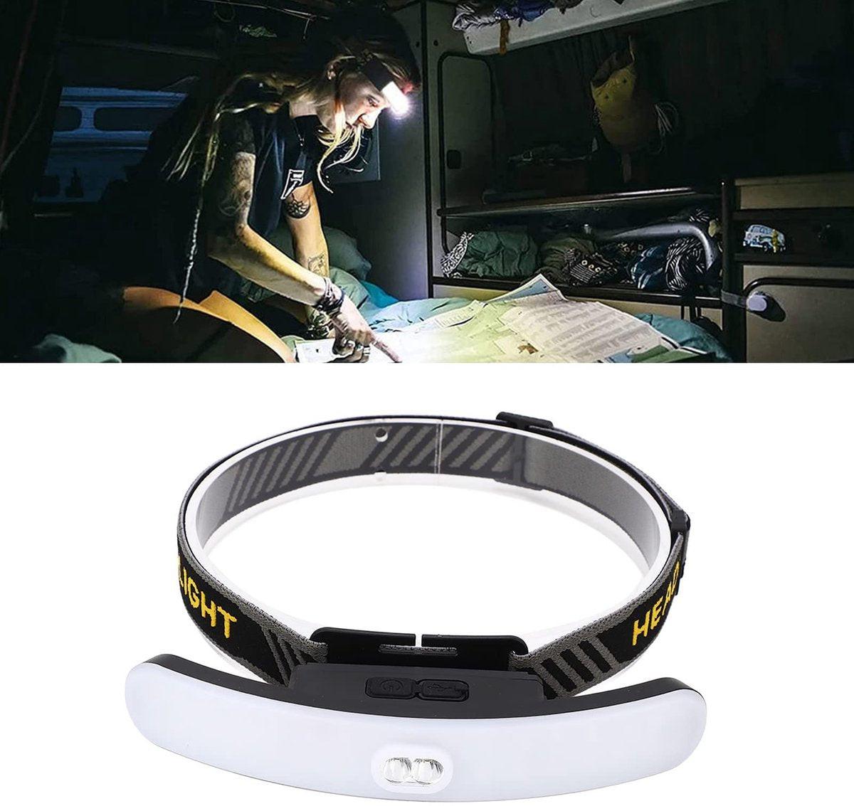 Headlamp LED Rechargeable - Headlight - COB Headlamp - 6 Light Modes - USB Rechargeable - Headlamp Flashlight - Suitable for Fishing and Running.