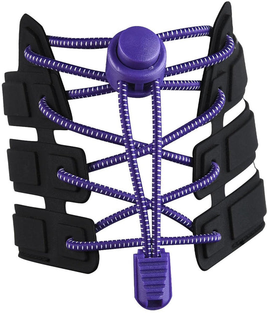 Sneaker Laces 120CM suitable for Sneakers - Elastic laces without a knot - Suitable for students and adults - With strong buckle and quick-release function (Purple)