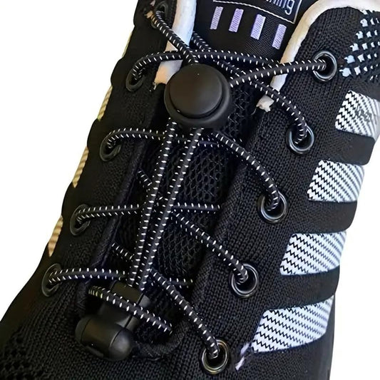 Sneaker Laces 120CM suitable for Sneakers - Elastic laces without a knot - Suitable for students and adults - With strong buckle and quick-release function (Purple)