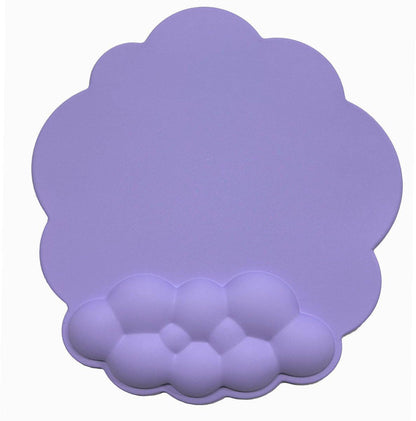 Mouse Pad - Mouse Pad with Wrist Rest - Ergonomic Mouse Pad - Mouse Pad with Leather Surface, Suitable for Computers, Laptops, Office, Home and Travel, with Non-Slip Bottom - Purple.