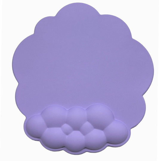 Mouse Pad - Mouse Pad with Wrist Rest - Ergonomic Mouse Pad - Mouse Pad with Leather Surface, Suitable for Computers, Laptops, Office, Home and Travel, with Non-Slip Bottom - Purple.