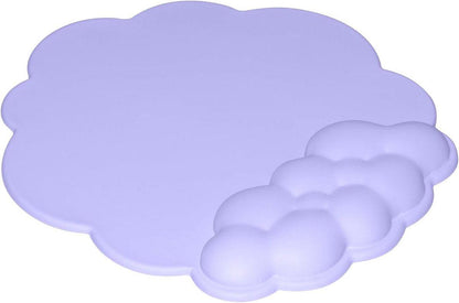 Mouse Pad - Mouse Pad with Wrist Rest - Ergonomic Mouse Pad - Mouse Pad with Leather Surface, Suitable for Computers, Laptops, Office, Home and Travel, with Non-Slip Bottom - Purple.