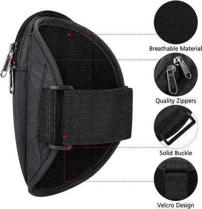 Sports Bag - Running Armband - Phone Holder for Running - Reflective Sports Accessories - With Adjustable Shoulder Strap - Suitable for Running, Camping and Hiking (Vegetable)