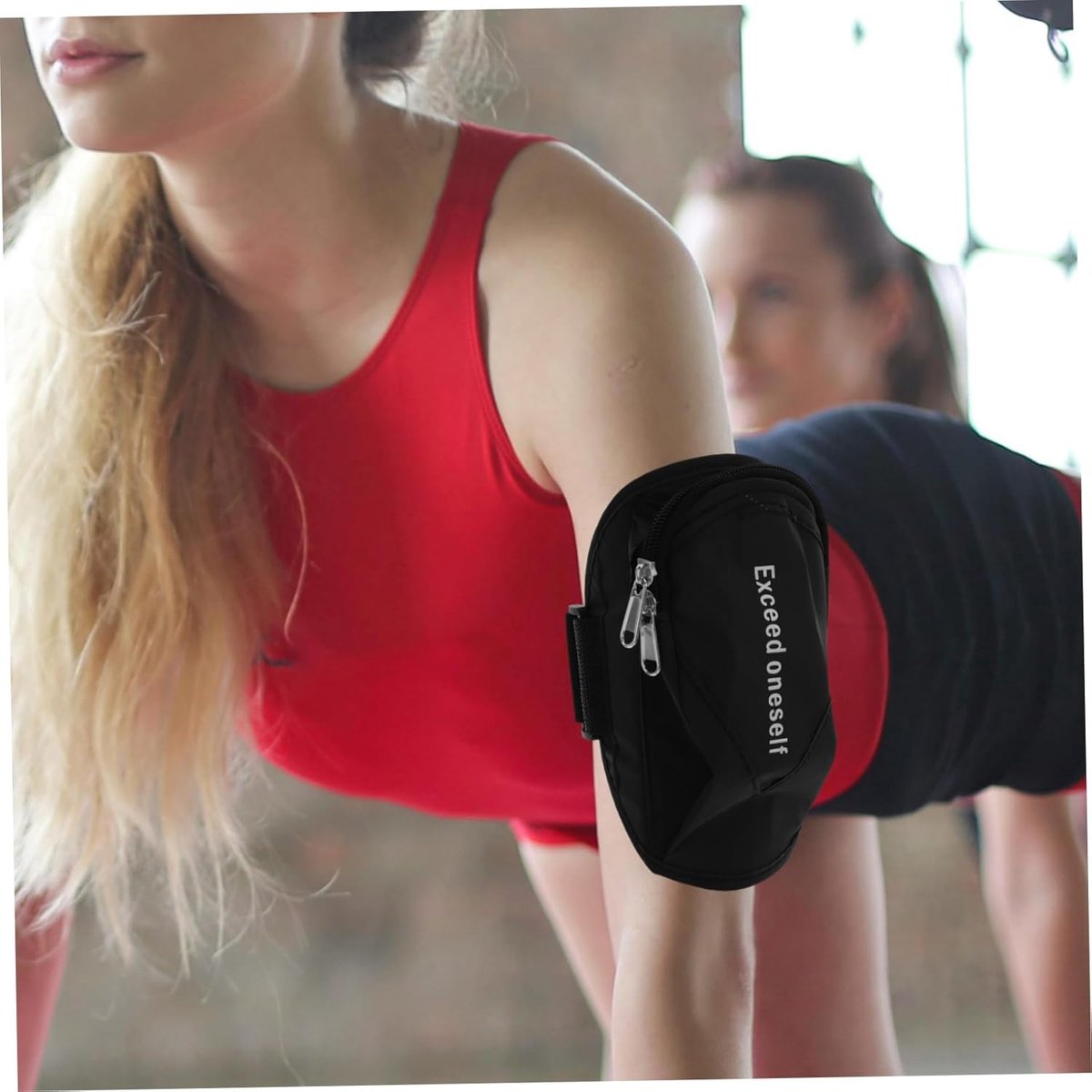 Sports Bag - Running Armband - Phone Holder for Running - Reflective Sports Accessories - With Adjustable Shoulder Strap - Suitable for Running, Camping and Hiking (Vegetable)