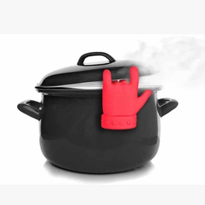 Silicone Pan Lid Support - Prevents Boiling Over & Allows Steam to Escape - Kitchen Aid