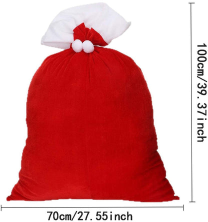 Gift Bags - Santa Claus Gift Bags - Extra Large Gift Bags - Red Christmas Wrapping Bags - For storing holiday gifts, sweets and surprises