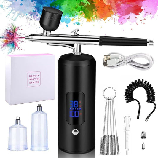 Airbrush Machine - Wireless Spray Gun Set with USB Charging and 3 Speed Modes, for Nail Art, Cake Decorating and Painting.