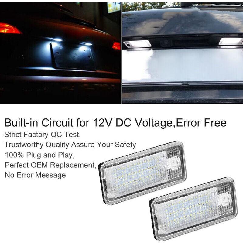 2pcs Car LED Number HOP-LPL0114 License Plate Lamp Bulb Kit for Audi A3 S3 A4 S4 B6 B7 A6 C6 S6.