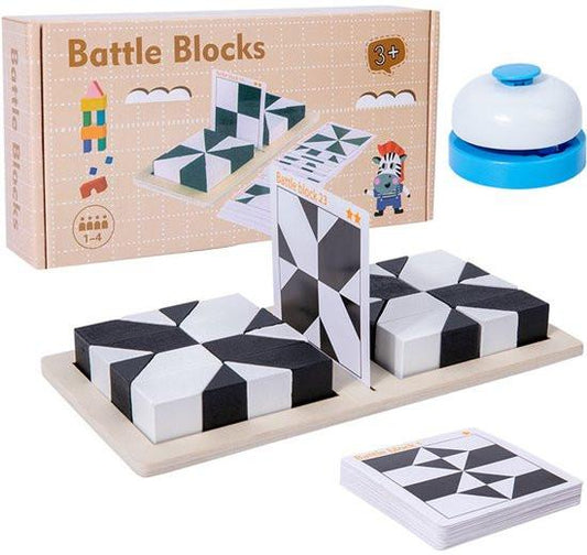 Educational puzzle - Wooden - Building block puzzle - Suitable for teenagers - Educational toy - Board game - Two-player game - Learning through play (Not suitable for children under six years old).