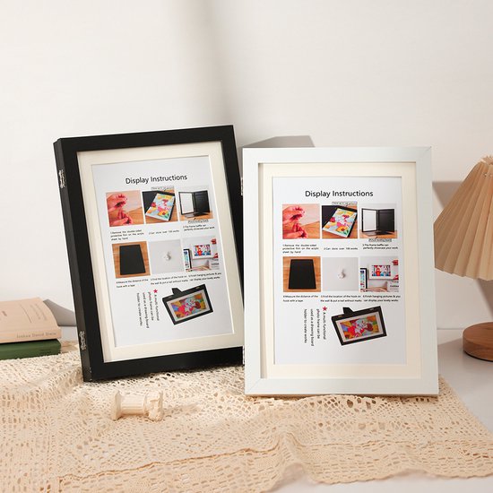 Interchangeable frame - children's drawing - Interchangeable frame A4 - Children's artwork - children's drawings interchangeable frame - Photo frame Poster frame Wall frame - Gift - White