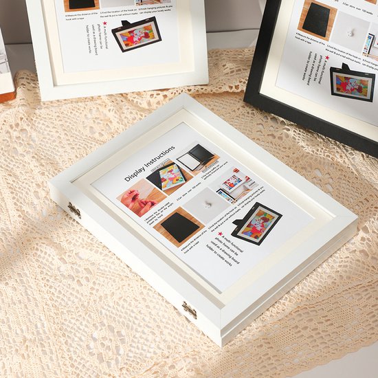 Interchangeable frame - children's drawing - Interchangeable frame A4 - Children's artwork - children's drawings interchangeable frame - Photo frame Poster frame Wall frame - Gift - White