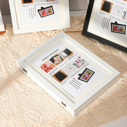 Interchangeable frame - children's drawing - Interchangeable frame A4 - Children's artwork - children's drawings interchangeable frame - Photo frame Poster frame Wall frame - Gift - White