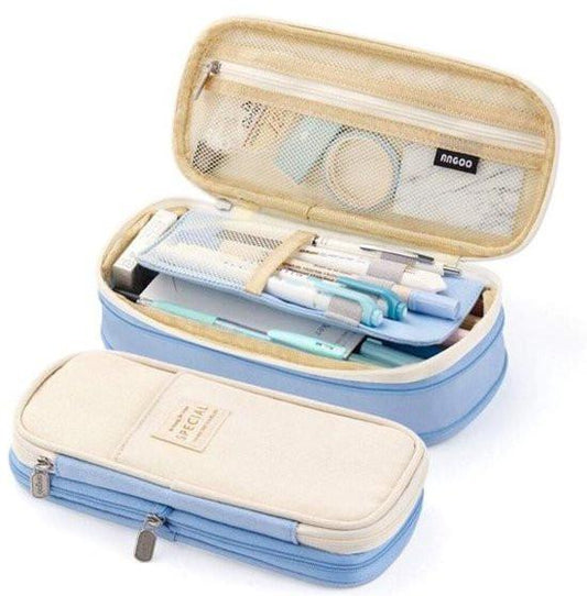 Large Pencil Case - School and Office Pencil Case - Unisex - Multi-layered - Simple.