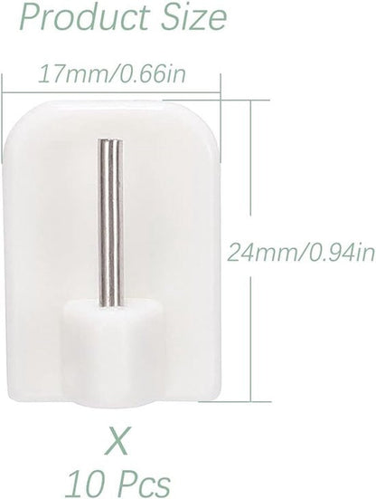 Self-adhesive key hooks - 10 pieces