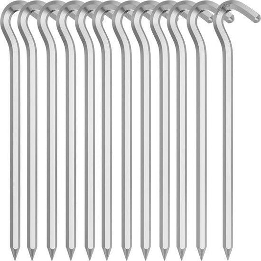 Tent peg - 8 cm / 7 inch - Metal aluminum awning peg - Camping peg Tent anchor - Silver.