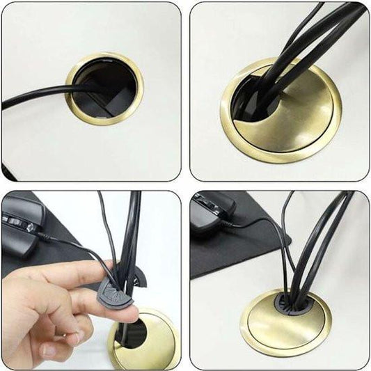 Desk Cable Hole Cover - Wireless Computer Cable Box - Cable Hole Cover - Furniture Accessories Round Cable Hole Cover - Decorative Ring.