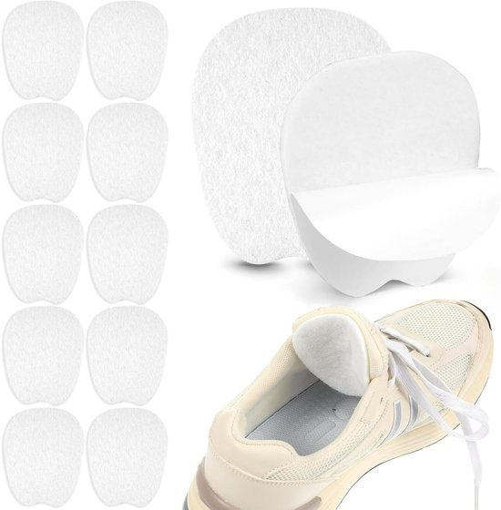Felt sole - 5 pairs of felt tongue pads - Soft, adhesive tongue pads - Non-slip tongue pads - Tongue pads - Large - White.