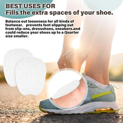 Felt sole - 5 pairs of felt tongue pads - Soft, adhesive tongue pads - Non-slip tongue pads - Tongue pads - Large - White.