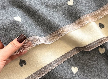 Women's scarf - Long scarf - Double-sided warm blanket - Suitable for spring, autumn and winter - 185*65cm - Blue
