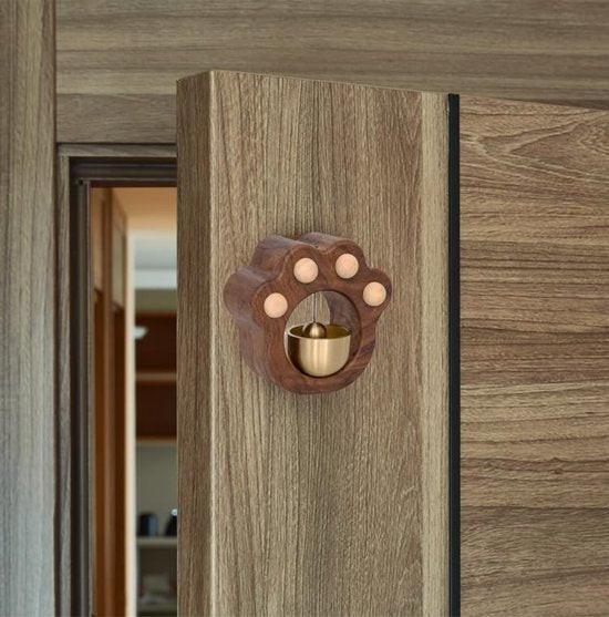 Wind chime - Magnetic wind chime - Wooden doorbell - Wooden shop bell - For opening doors (Cat).
