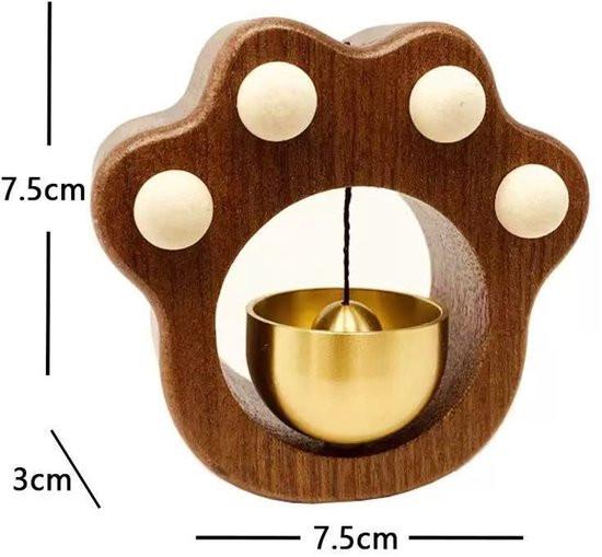 Wind chime - Magnetic wind chime - Wooden doorbell - Wooden shop bell - For opening doors (Cat).