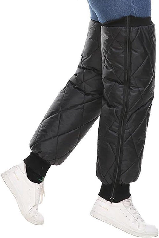 Insulated leg protectors for motorcycle riding - Windproof and waterproof leg protectors - Warm knee protectors for skiing and motorcycling in winter.