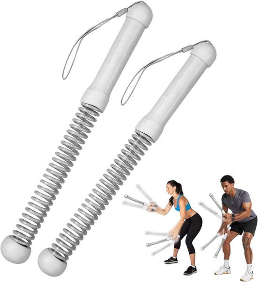 2-Pack Cordless Battle Ropes - Battle Rope - Fitness Rope - Soft Grip - For Home Gym & HIIT - Portable Arm and Core Trainer - Gray.