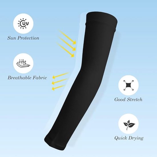 Cuffs - 2 pieces - sun protection cuffs - arm protectors - UV protection - black and white
