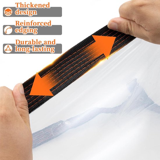 Transparent tarpaulin with eyelets, transparent tarpaulin for outdoor use, waterproof film, woven tarpaulin, canvas, awning, durable, weatherproof, multifunctional tarpaulin 2 x 4m