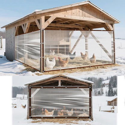 Transparent tarpaulin with eyelets, transparent tarpaulin for outdoor use, waterproof film, woven tarpaulin, canvas, awning, durable, weatherproof, multifunctional tarpaulin 2 x 4m