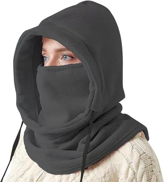 Windproof Hat â Warm Fleece Ski Mask & Winter Mask â Face & Neck Protector for Cold Weather â Suitable for Motorcycling, Cycling & Outdoors â Unisexï¼Grayï¼.