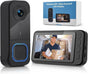 Wireless Doorbell with Camera - 1080P Image & 4.5 Inch Screen - No WiFi Required - Range Up to 120m - Night Vision.