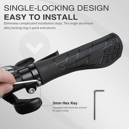 Bicycle grips - Mountain bike grips - 1 pair, including installation tools - Ergonomic bicycle grips | Green Gripps.