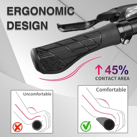 Bicycle grips - Mountain bike grips - 1 pair, including installation tools - Ergonomic bicycle grips | Green Gripps.