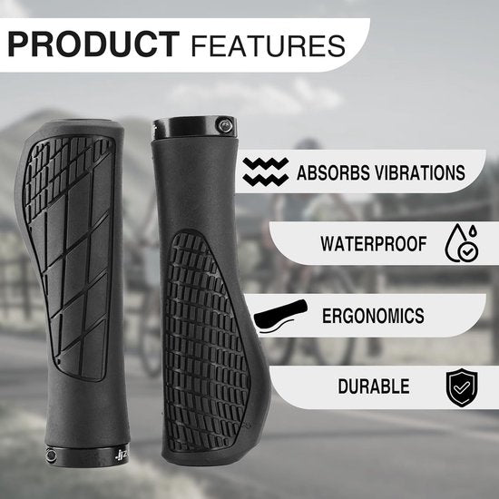 Bicycle grips - Mountain bike grips - 1 pair, including installation tools - Ergonomic bicycle grips | Green Gripps.