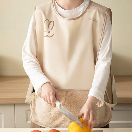 Kitchen Apron - Breathable Cooking Apron - Vest Style - With Towel - Suitable for Cooking, Baking, Gardening, Grilling and Crafting（Brown）