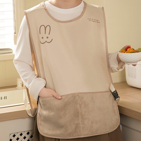 Kitchen Apron - Breathable Cooking Apron - Vest Style - With Towel - Suitable for Cooking, Baking, Gardening, Grilling and Crafting（Brown）