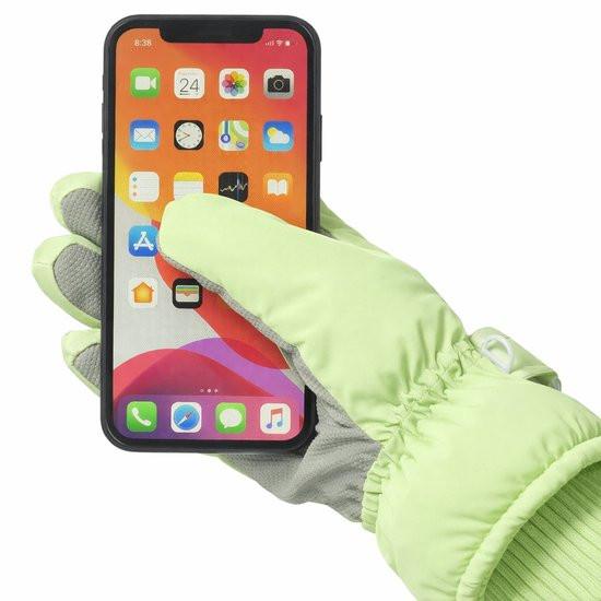 Gloves - Children's Gloves - Children's Ski Gloves - Touchscreen Gloves - Windproof - Warm - Suitable for children from 8 to 14 years in winter - Light green.