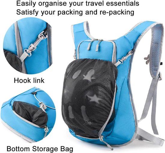 Backpack with 2L Water Bag - Running Vest - Adjustable Lightweight Cycling Backpack - Suitable for Hiking and Cycling（Red）